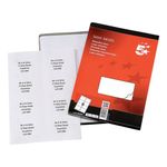 5 Star Multipurpose Labels Laser Copier Inkjet 99.1x67.7mm White (Pack of 800) 296808