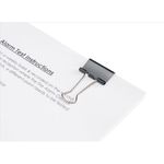 5 Star Office Foldback Clips 25mm Black (Pack of 12)