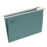 5 Star Suspension File Tabs/Inserts Manilla 15mm V-base 180gsm Foolscap Green (Pack of 50) 296913