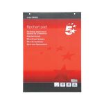 5 Star Flipchart Pad Plain Perforated Punched 2 Holes 40 Sheets 70gsm A1 (Pack of 5) 296956