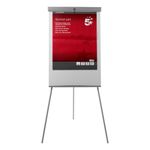5 Star Flipchart Easel with Telescopic Legs for A1 and Euro Pads 700x82x1900mm Grey Trim 296964