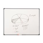 5 Star Drywipe Non-Magnetic Board with Fixing Kit and Detachable Pen Tray 1200x900mm 296980