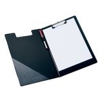5 Star Fold-over Clipboard with Front Pocket Foolscap Black 320901