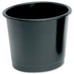 5 Star Waste Bin Polypropylene 14 Litre 304x254mm Black 330860