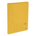 5 Star Transfer Spring File Foolscap Mediumweight 285gsm Capacity 38mm Yellow (Pack of 50) 356564