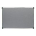 5 Star Felt Noticeboard with Wall Fixing Kit and Aluminium Trim 900x600mm Grey 397786