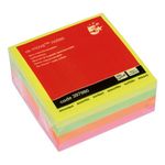 5 Star Re-move Sticky Notes Block Repositionable 400 Sheets 76x76mm Neon Rainbow 397980