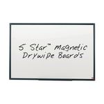 5 Star Magnetic Drywipe Board Steel Trim with Fixing Kit and Detachable Pen Tray 1200x900mm 424127