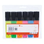 5 Star Highlighter Chisel Tip 1-5mm Line Assorted (Pack of 6) 500925