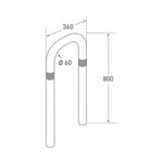 Traffic-Line EV Charging Point Protect Guard 60x800x360 Red FS605627