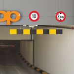 Traffic-Line Height Restriction Bar 5000mm Ylw/Blk FS606686