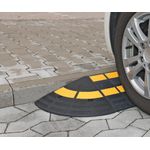Traffic-Line Heavy Duty Kerb Ramp End 300x300x100mm Ylw/Blk FS606945