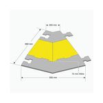 Traffic-Line Cable Protect Ramp Large Right Angle Sec Ylw/Blk FS607140