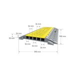 Traffic-Line Cable Protection Ramp Medium 930x500mm Ylw/Blk FS607454