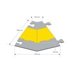 Traffic-Line Cable Protect Ramp Med Right Angle Sec Ylw/Blk FS607508