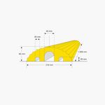 Traffic-Line Cable/Hose Protection Ramp Small 1200mm Yellow FS607607