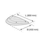 SafeRide Speed Reduct Hump End Section Male 450x50 Ylw/Blk FS607782