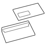 5 Star DL Window Wallet Envelope Press Seal 80gsm 110x220mm White (Pack of 1000) 638515