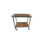 5 Star Mobile Shelf Trolley Wooden Shelves 950x450x900mm FS644077
