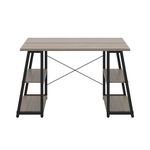 5 Star Strivo A/Frame Desk with Shelves Grey Oak/Black FS646682