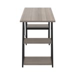 5 Star Strivo A/Frame Desk with Shelves Grey Oak/Black FS646682