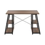 5 Star Strivo A/Frame Desk with Shelves Dark Walnut/Black FS646705