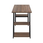 5 Star Strivo A/Frame Desk with Shelves Dark Walnut/Black FS646705