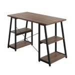 5 Star Strivo A/Frame Desk with Shelves Dark Walnut/Black FS646705