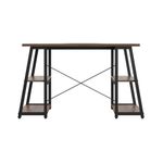 5 Star Strivo A/Frame Desk with Shelves Dark Walnut/Black FS646705
