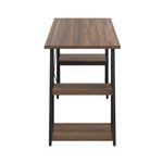 5 Star Strivo A/Frame Desk with Shelves Dark Walnut/Black FS646705