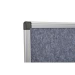 5 Star Fire Retardant Noticeboard 1800x1200mm Grey FS669104