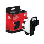 Five Star Non-OEM Replacement for Brother DK-11219 Black on White 12mm x 12mm 1200/Roll FS673185