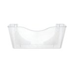 5 Star Wall Pocket Literature Holder with Wall Fixings A4 Landscape Crystal FS677401