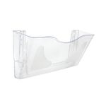 5 Star Wall Pocket Literature Holder with Wall Fixings A4 Landscape Crystal FS677401