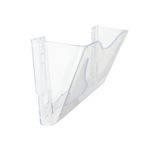 5 Star Wall Pocket Literature Holder with Wall Fixings A4 Landscape Crystal FS677401