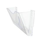 5 Star Wall Pocket Literature Holder with Wall Fixings A4 Landscape Crystal FS677401