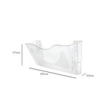5 Star Wall Pocket Literature Holder with Wall Fixings A4 Landscape Crystal FS677401