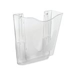5 Star Wall Pocket Literature Holder with Wall Fixings A4 Portrait Crystal FS677463