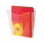 5 Star Wall Pocket Literature Holder with Wall Fixings A4 Portrait Crystal FS677463