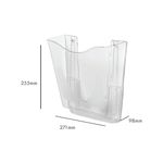 5 Star Wall Pocket Literature Holder with Wall Fixings A4 Portrait Crystal FS677463