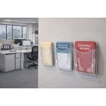 5 Star Wall Pocket Literature Holder with Wall Fixings A4 Portrait Crystal FS677463