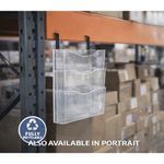 5 Star 3 Pocket Wall Literature Holder A4 Landscape with Wall Fixings and Hanging Bracket FS677467
