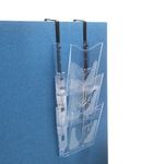 5 Star 3 Pocket Wall Literature Holder A4 Portrait with Wall Fixings and Hanging Bracket FS677534