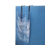 5 Star 3 Pocket Wall Literature Holder A4 Portrait with Wall Fixings and Hanging Bracket FS677534