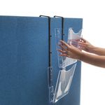 5 Star 3 Pocket Wall Literature Holder A4 Portrait with Wall Fixings and Hanging Bracket FS677534