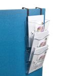 5 Star 3 Pocket Wall Literature Holder A4 Portrait with Wall Fixings and Hanging Bracket FS677534