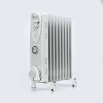 5 Star 9 Fin Oil Filled Radiator 2000W with Timer White FS677765
