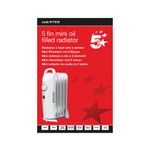 5 Star 5 Fin Mini Oil Filled Radiator 500W White FS677818