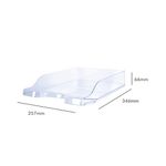 5 Star Contemporary Self Stacking Letter Tray Crystal FS677861