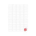 5 Star A4 Mini Sheet Labels 35.6x16.9mm White Pack of 8000 FS679505